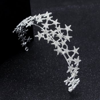 Crown Headband Star-shaped Rhinestone Hair Accessory